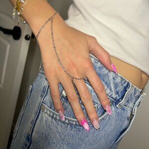 Silver Hand Chain Bracelet